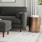 SIMPLIHOME Corbin Industrial 16 Inch Wide Metal Side Table in Antique Copper, Fully Assembled, For the Living Room and Bedroom