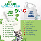 MorningRain Eco Laundry Detergent Sheets - Ingredients from Finland, Unscented, Bio-Enzyme Formula, Power Clean, 90 Sheets (Up to 180 Loads) - Non-Toxic, Preservative-Free, Skin Safe, Designed in USA