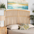 Maykoosh Bohemian Bliss Brown Rattan Modern Marvel Size Wall-Mount Headboard