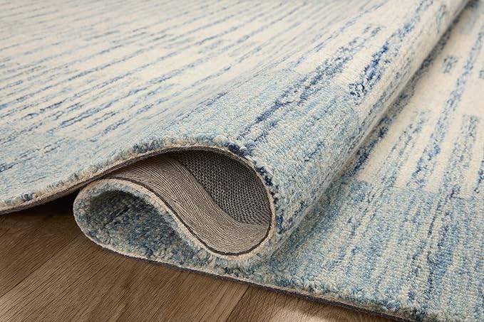 Loloi Chris Loves Julia Chris Collection CHR-01 Ivory/Denim 7'-9'' x 9'-9'', .50" Pile Height, Area Rug