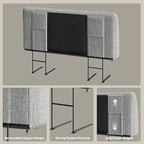 Upholstered Modern Headboard for Full Size Bed, Height Adjustable and Ergonomic Headboard, Easy Assemble, Sturdy and Durable, Linen Finish, Grey