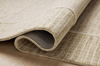 Loloi Chris Loves Julia Briggs Collection, Wheat & Ivory, 2'-3" x 3'-9" Accent Rug – Minimal Gritted Design Area Rugs for Living Room Bedroom Entryway & Hallway No Shed High Traffic Home Decor Rug