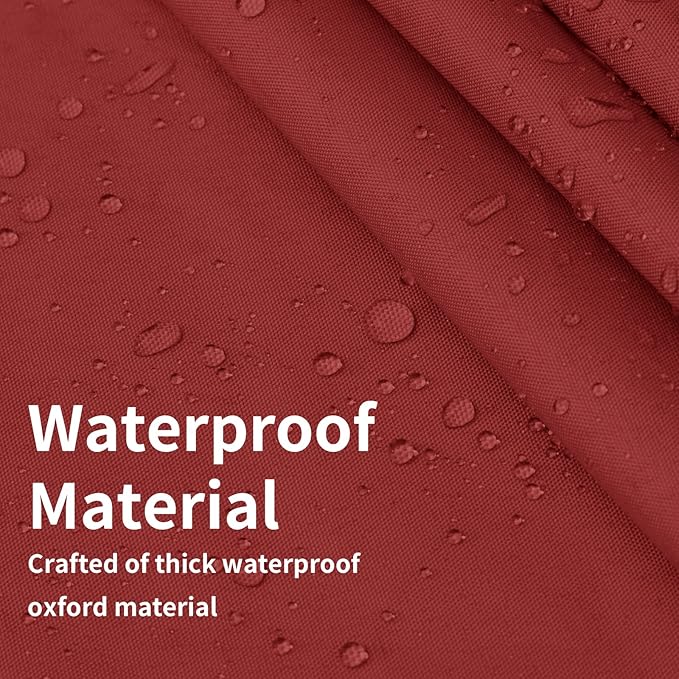 Easy-Going Waterproof Patio Cushion Covers 24x24x4 inch 4 Pack Replacement Non-Slip Outdoor Seat Cushion Slipcover with Zipper. Red