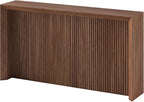 Henn&Hart 56'' Wooden Rectangular Fluted Console Table Entryway Table, Sofa Table for Entryway, Living Room, Couch, Hallway, or Office, Satin Walnut
