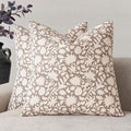 Foindtower Set of 2 Decorative Neutral Floral Throw Pillow Covers Accent Farmhouse Cushion Covers Boho Vintage Pillowcase for Couch Sofa Bedroom Living Room Home Decor,20×20 Inch,Tan