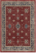 RUGGABLE Washable Vintage Area Rug – Verena Amber Red 4x6, Stain-Resistant, Non-Slip – Medium Machine Washable Rugs for Living Room, Bedroom, Hallway, Entryway & Office–with Standard Pad