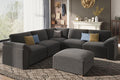 EASE MOOSE Oversized Sectional Modular Sofa,L Shape Sectional Couch with Ottoman,Deep Seat Cloud Couch for Living Room，Removable Cover