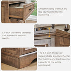 ACCOHOHO Farmhouse 8 Drawers Dresser Chests for Bedroom,52" Wide Wood Rustic Chest of Drawers with Metal Handle,Natural Texture,Drawer Organizer for Bedroom,Living Room,Hallway and Entryway,LB