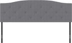 Hillsdale Provence Upholstered, King/Cal King Headboard with Frame, Glacier Gray