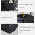 ACCOHOHO Farmhouse 8 Drawers Dresser Chests for Bedroom,52" Wide Wood Rustic Chest of Drawers with Metal Handle,Natural Texture,Drawer Organizer for Bedroom,Living Room,Hallway and Entryway,Black
