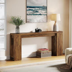 Tribesigns 70.9-Inch Long Console Table, Farmhouse Wooden Entryway Sofa Table Behind Couch, Narrow Entry Console for Living Room, Hallway, Entrance, Foyer, Walnut Brown