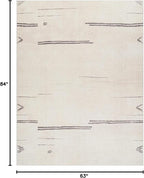Livabliss x Becki Owens Rivi Moroccan Area Rug , 5'3" x 7', Cream/Charcoal