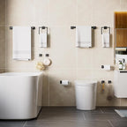 10-Piece Bathroom Hardware Accessories Set, 16 Inch SUS304 Stainless Steel Towel Bar Set, Wall Mounted Bathroom Towel Holders, Towel Hooks with Toilet Paper Holder