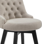 Watson & Whitely Bar Stools, 360° Swivel Upholstered Bar Stool with Back, 30" H Bar Height Barstools, Set of 2, Performance Fabric in Tan