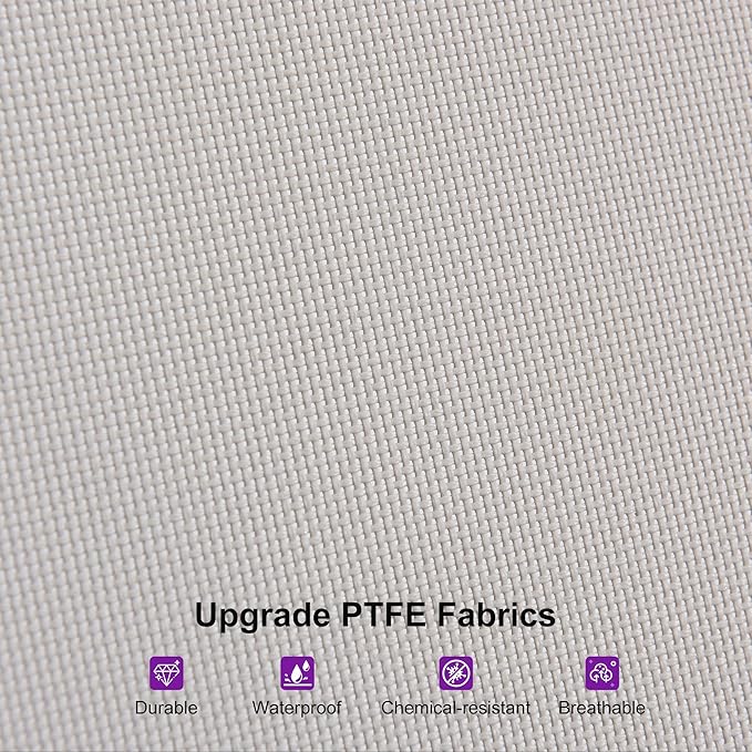 PURPLE LEAF Patio Lounge Chair with Canopy Shade Outdoor Chaise Lounge Chair Set of 2 for Lawn Poolside Backyard Sunbathing Tanning Chairs with Arm Beige