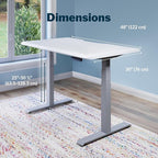 Vari ComfortEdge 48x30 Inch Electric Standing Desk – Height Adjustable Sit Stand VariDesk with Memory Presets, Sloped Edge, 220 LB Capacity + Tool-Free Assembly (White)