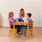 ECR4Kids 24in x 36in Rectangular Hardwood Table with 22in Legs, Kids Furniture, Honey