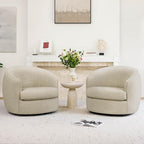 CHITA Swivel Barrel Chair, Modern Comfy FSC Certified Upholstered Accent Chair for Living Room, Fully Assembled, Oatmeal