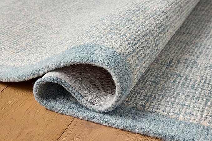 Loloi Magnolia Home by Joanna Gaines Henley Collection HNY-01 Ivory/Blue 9'-3" x 13' Area Rug