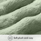 MIULEE Faux Fur Pillow Covers Thick Soft Plush Throw Pillows Luxury Home Decor for Couch Bed Bedroom Living Room Sofa,18x18 Inch Pack of 2 Sage Green