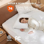 Bedsure Waterproof Heated Mattress Pad King - Cotton Bed Warmer with Memory & Preheat Functions, 10 Heat Settings & 12 Hour Shut Off, Dual Controller, Electric Mattress Pad King, 78"x80"