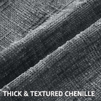 decorUhome Dark Grey Chenille Throw Pillow Covers 20x20 Set of 2 Thick Textured Slubby Couch Pillow Covers Farmhouse Accent Modern Neutral Decorative Pillow Cases for Bed Sofa Living Room