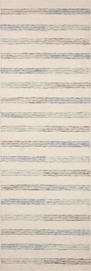 Loloi Chris Loves Julia Chris Collection CHR-05 Ivory/Slate 2'-6'' x 9'-9'', .50" Pile Height, Runner Rug