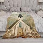 Christian Church Blanket Religious Gifts for Women Men Christian Throw Blanket for Kids Adults Soft Warm Cozy Fleece Blanket for Couch Sofa Bed 40"x50"