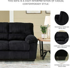 Signature Design by Ashley SimpleJoy Modern Sofa for Living Room, Black