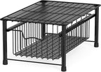 Simple Houseware Stackable Basket Drawer, Black
