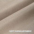 FUTEI Oatmeal Chenille Throw Pillow Covers 12x20 Inch Set of 2,Soft Wide Chevron Textured Lumbar Pillow Cases,Farmhouse Home Decor for Couch Bed Living Room