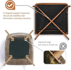 Yaheetech Accent Chair, Living Room Chair Mid Century PU Leather Armchair Lumbar Pillow, Comfy Upholstered Reading Chair Wood Leg Bedroom Brown 2PCS