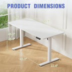 Homall Height Adjustable Electric Standing Desk, Memory Stand up Desk with Headphone Hook, Home Office Desks with Splice Board