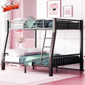 Stronger & Higher Quality Heavy Duty Bunk Bed Full XL Over Queen Size Bunkbed, Thickened Safer More Stable Steel Metal Queen Bunk Bed (Faster Assembly) (Full XL Over Queen)