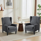 Accent Chair Set of 2, Modern Living Room Chairs with Wingback, Comfy Upholstered High Back Single Sofa for Bedroom, Mid-Century Reading Armchair Sillas para Sala