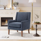Accent Chairs for Living Room, Mid-Century Wooden Fabric Living Room Chairs, Arm Chair, Side Chairs for Living Room, Bedroom, Reading Nook