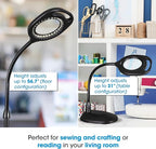 OttLite 2-in-1 ClearSun LED Magnifier Light Floor and Table Lamp – Optical Grade Hands-Free Magnifying LED Light, Modern Design for Crafting, Sewing, Reading, Needlework