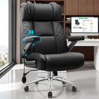 Big and Tall Office Chair, Desk Computer Chair for Heavy People, Oversized Executive Gaming Chair, Extra Wide 500LBS Ergonomic Comfy Office Chair with Adjustable Lumbar Support & 5D Flip Arms