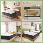 koorlian XL Twin Mattress 12 Inch - Cooling Hybrid Mattress in a Box for Back Pain Relief - Pocket Spring & Memory Foam | Fiberglass-Free, Medium Firm Feel, CertiPUR-US, 120 Nights Trial