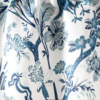Lush Decor Dolores Light Filtering Valance Curtains Single, 52" W x 18" L Blue - Valances for Windows - Vintage Valance Floral - Coquette Décor