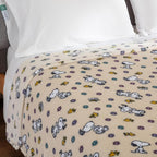 Berkshire Blanket Peanuts® VelvetLoft® Cute Character Snoopy Plush Blanket,Peanuts Woodstock Snoopy Spring Frolic Large Canvas,Twin 60 in x 90 in (Official Peanuts® Product)