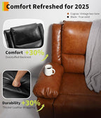 GarveeHome Oversized Wide Power Lift Recliner Chair - Heat and Massage, PU Leather, Adjustable Back and Legs, Electric Lift Chair Designed for The Elderly and People with Mobility impaired