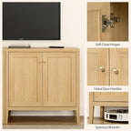 Sideboard Buffet Cabinets Set of 3 with Adjusable Shelves, Farmhouse Storage Cabinet, Credenza, Accent Cabinet, Kitchen Coffee Bar Console Table for Living Dining Room, Natural Oak