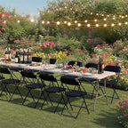 40 Pack Black Plastic Folding Chairs, Portable Stackable Commercial Party Folding Chairs with Steel Frame 350lbs for Home Office Outdoor Indoor Office Wedding Party Events