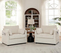 Accent Chair Set of 2 Living Room Chairs in Corduroy Fabric,Reading Chair Sofa couches for Apartment Bedroom and Small Spaces. (Beige, 2 Chairs)