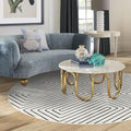 RUGGABLE x Jonathan Adler Machine Washable Area Rug – Labyrinth Black/Ivory 8 ft Round, Stain-Resistant, Non-Slip – Large Rugs for Living Room, Bedroom, Hallway, Entryway & Office–with Cushioned Pad