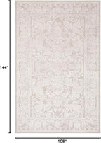 SAFAVIEH Area Rug 9x12 - Reflection Collection - Large - Cream & Ivory, Non-Shedding & Easy Cleaning, Ideal for Living Room, Bedroom, Dining Space (RFT665D)