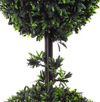 Artificial Topiary Tree - 36-Inch Double Ball Podocarpus Fake Plant - Realistic Indoor or Outdoor Potted Faux Plants for Home Decor by Pure Garden
