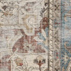 RUGGABLE Washable Vintage Area Rug – Kamran Coral 3x5, Stain-Resistant, Non-Slip – Small Machine Washable Rugs for Living Room, Bedroom, Hallway, Entryway & Office–with Cushioned Pad