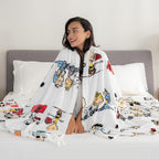 Berkshire Blanket VelvetLoft Cute Character Snoopy Plush Blanket, Peanuts Gang, Full/Queen 90 in x 90 in (Official Peanuts Product)